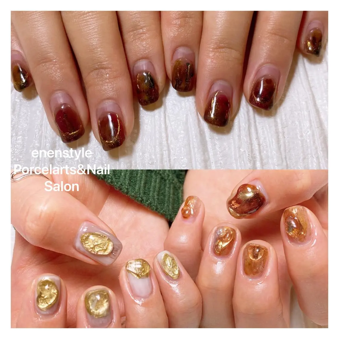 ミディアム ネイル 🐾enen style 🐾のネイルデザイン