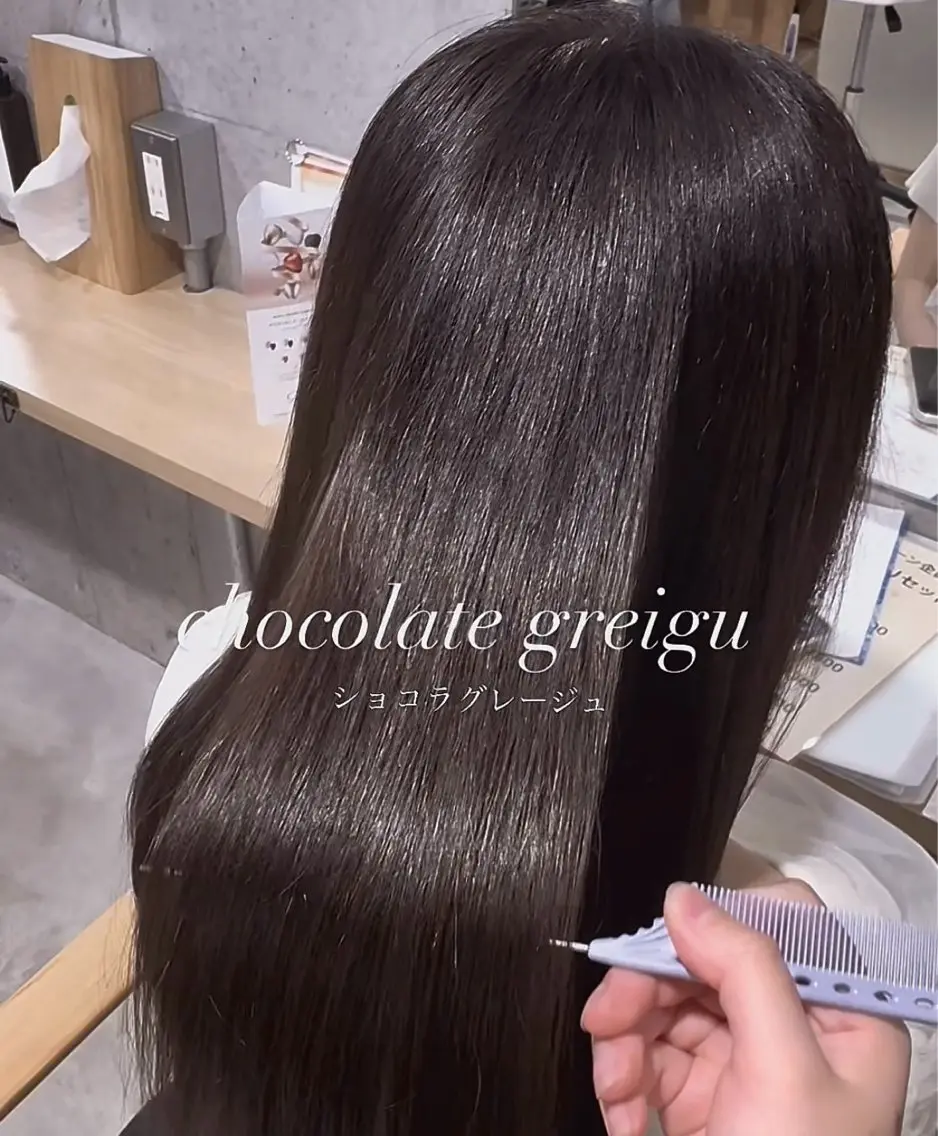 ロング ヘアカラー さくらこ/オリーブ カラー/カラーモデルのヘアスタイル