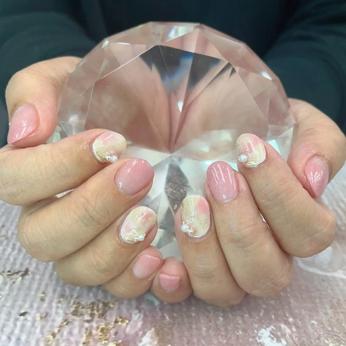 ネイル 春ネイル BlueDaisy 栄本店のネイルデザイン
