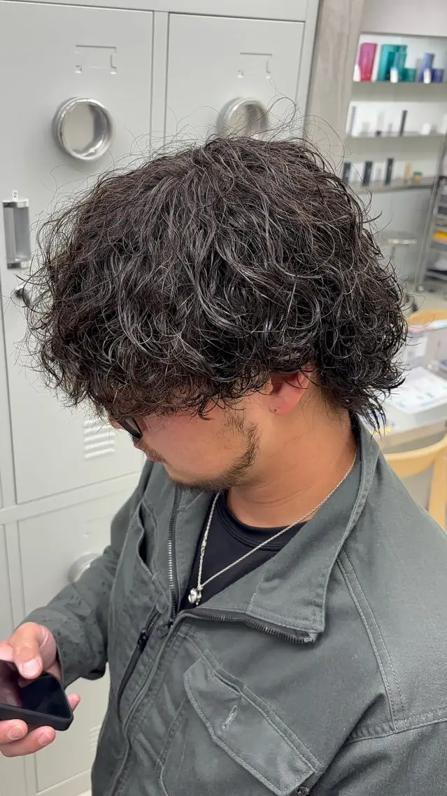 ショート パーマ メンズ カット パーマ 名古屋メンズパーマ /松井生のヘアスタイル