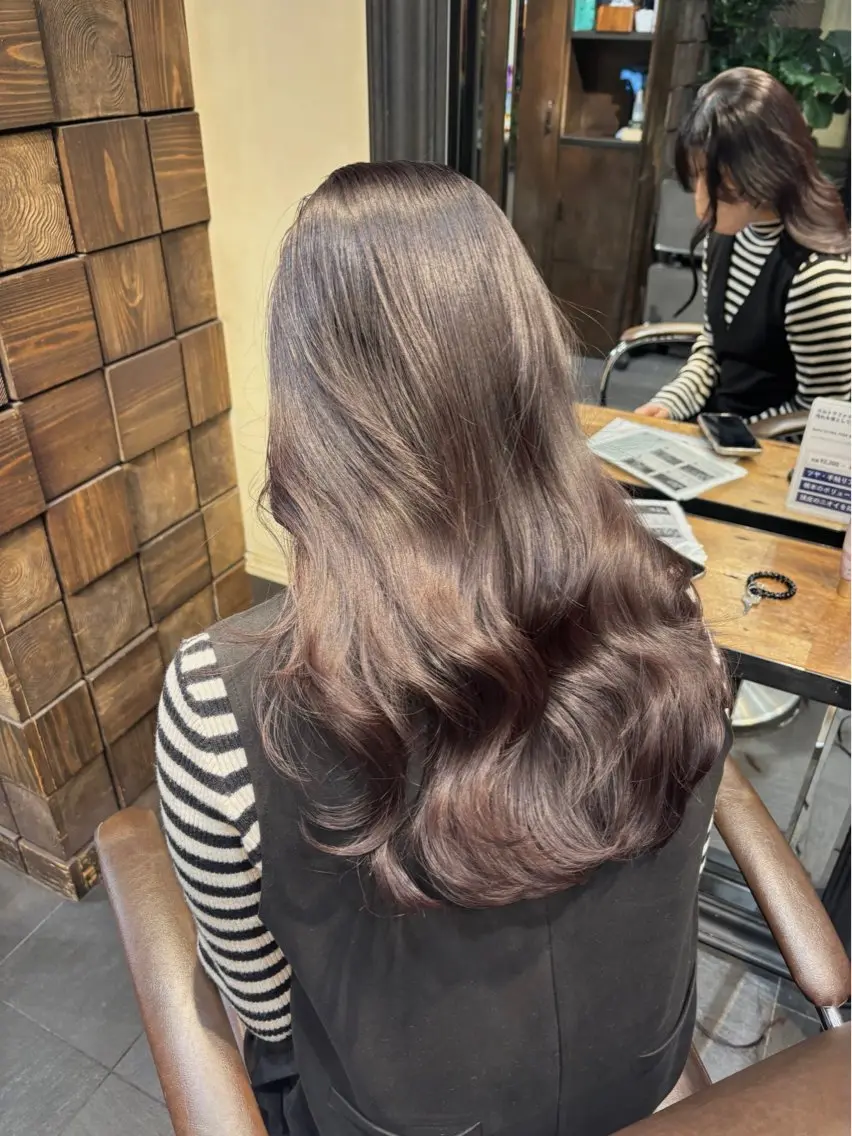 ロング カラー ベージュカラー ブラウンカラー ブラウンベージュ ココアブラウン ダークブラウン MINXginza タイラミユネのヘアスタイル