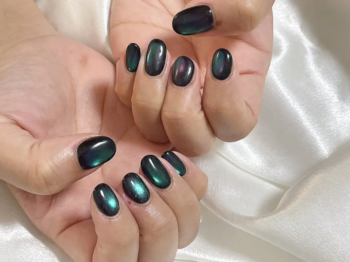 ネイル オーロラネイル 桜ネイル フラワーネイル フットネイル フレンチネイル ハンドネイル mogunail &blowのネイルデザイン