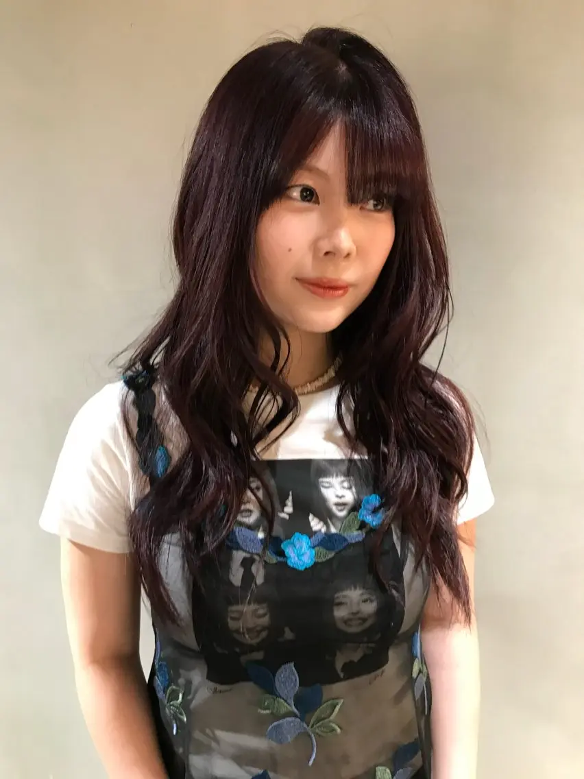 ロング カット ヘアカラー fev Rionのヘアスタイル