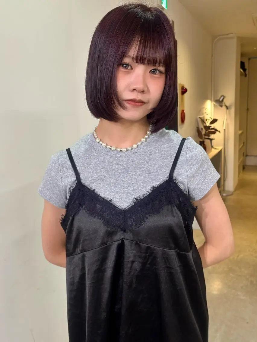 ミディアム カラー ヘアカラー ナナ 福岡美容室のヘアスタイル