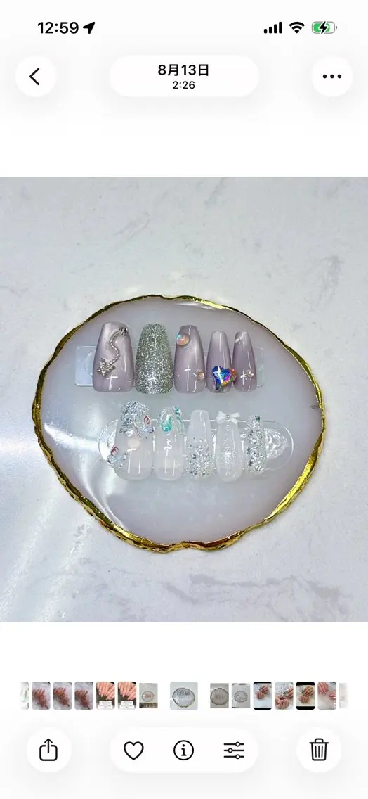 ネイル フレンチネイル ジェルネイル ガラスフレンチ キラキラネイル パラジェル ハンドネイル Queeens nailのネイルデザイン