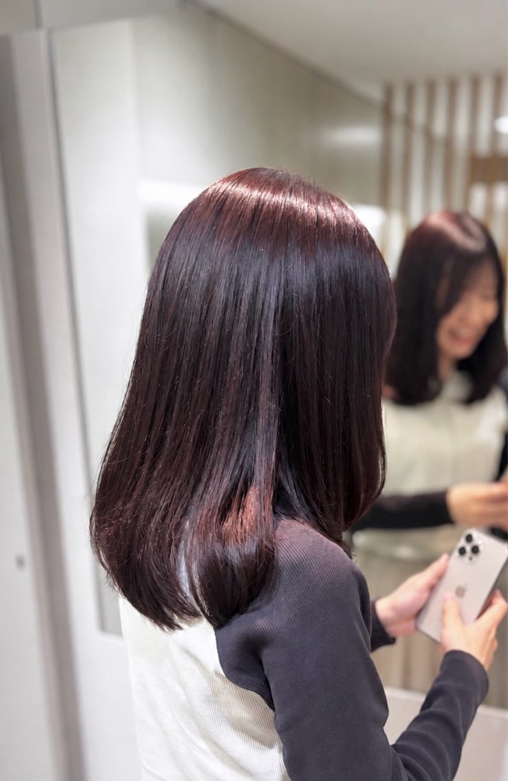 ロング カラー カット ヘアカラー 白土 さくらのヘアスタイル