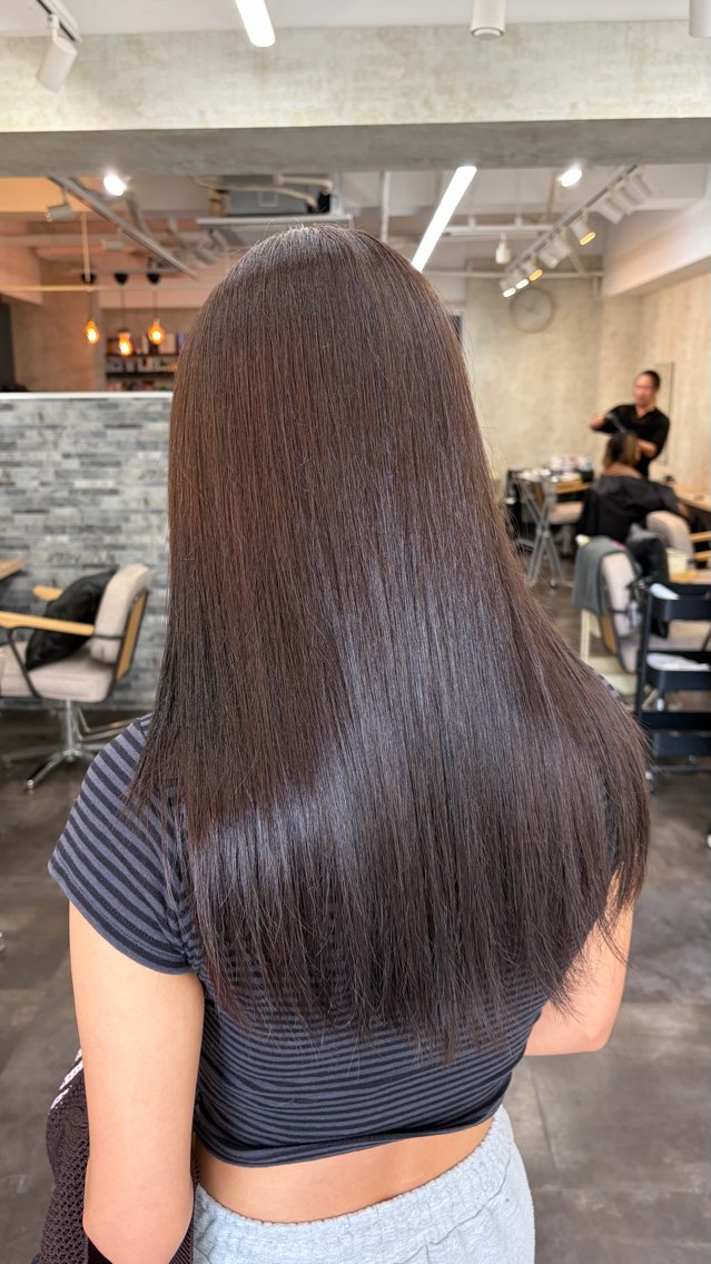 ミディアム ヘアカラー ヘッドスパ 田中 望有のヘアスタイル