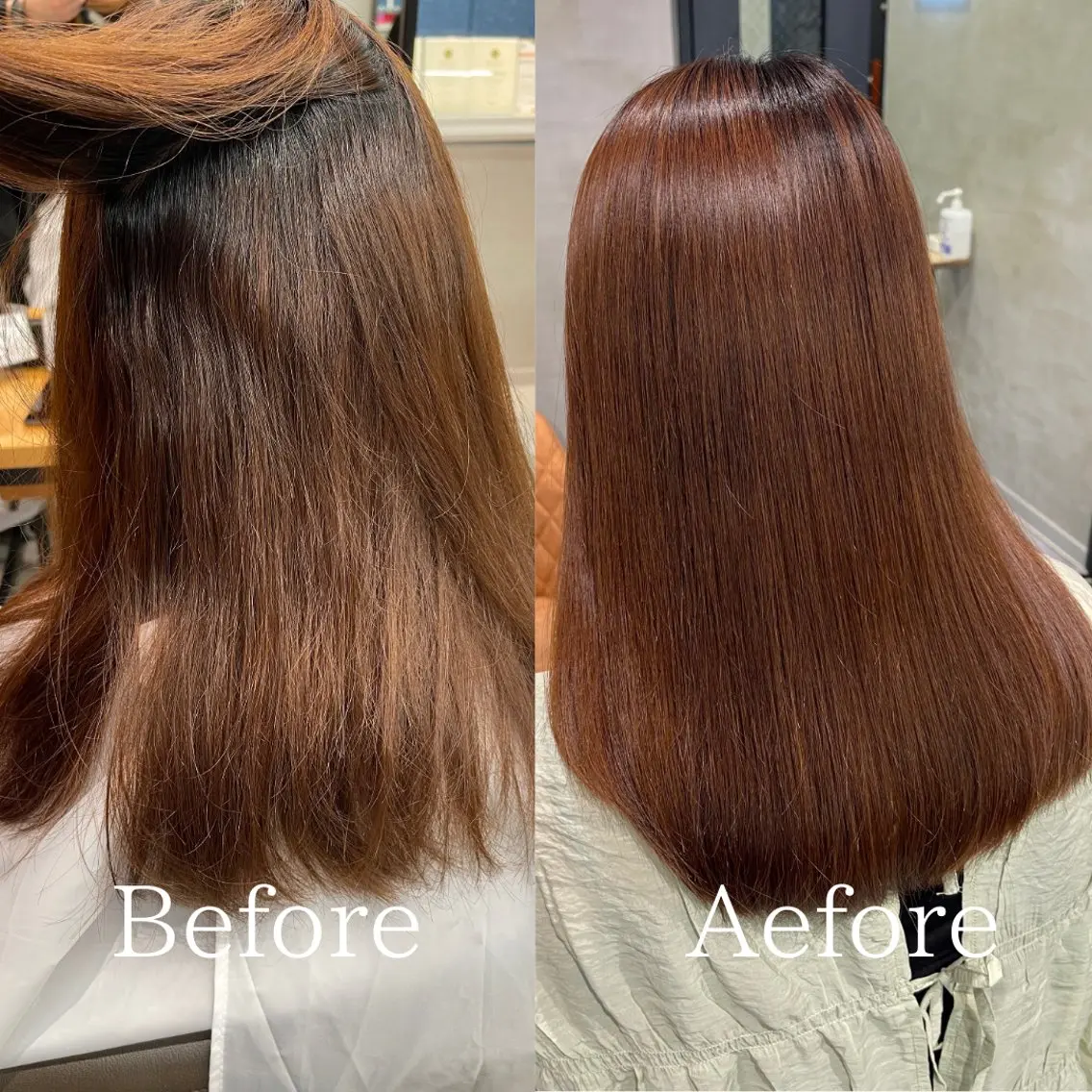 セミロング くせ毛 縮毛矯正 縮毛矯正 charm《銀座》 ヘアセット/縮毛矯正のヘアスタイル