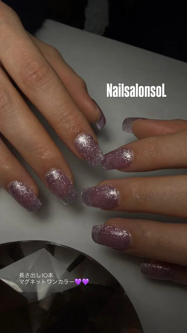 ネイル マグネットネイル マグネットワンカラー ワンカラーネイル Nailsalon soLのネイルデザイン