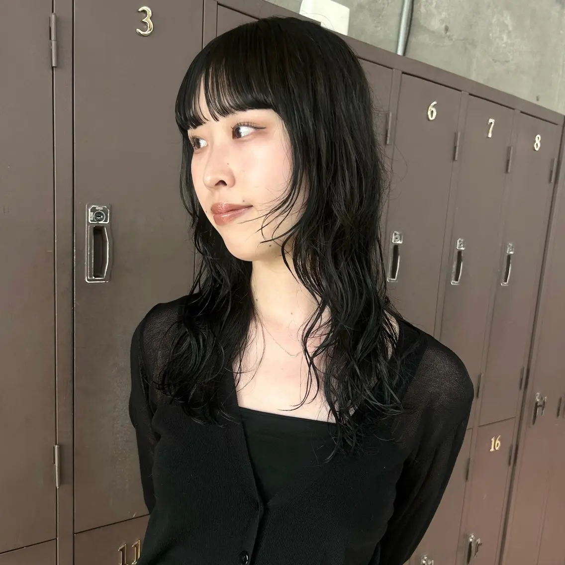 ロング カラー パーマ 顔周りカット レイヤーカット カット ヘアカラー パーマ 伊藤ほのか/パーマ /酸性ストレートのヘアスタイル