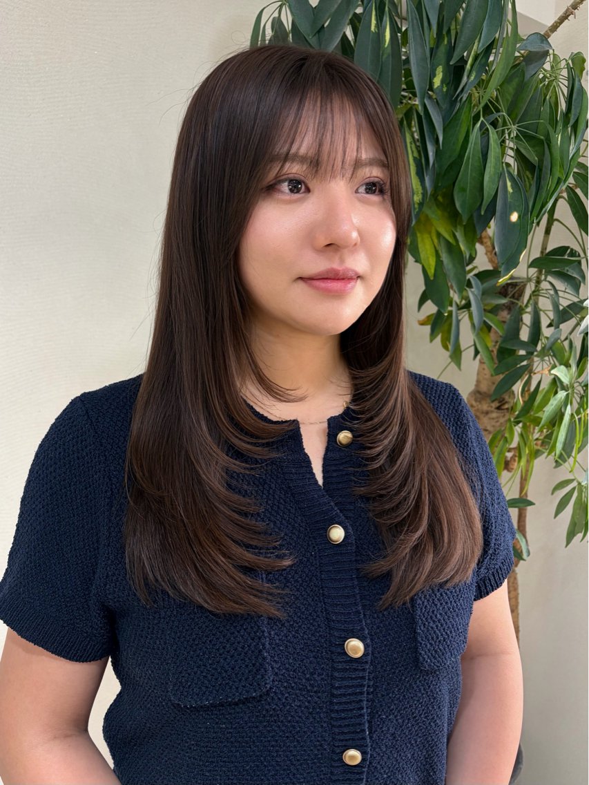 ロング カラー レイヤーカット カット ヘアカラー レイヤーカット/透明 感カラー🩵中村友美のヘアスタイル