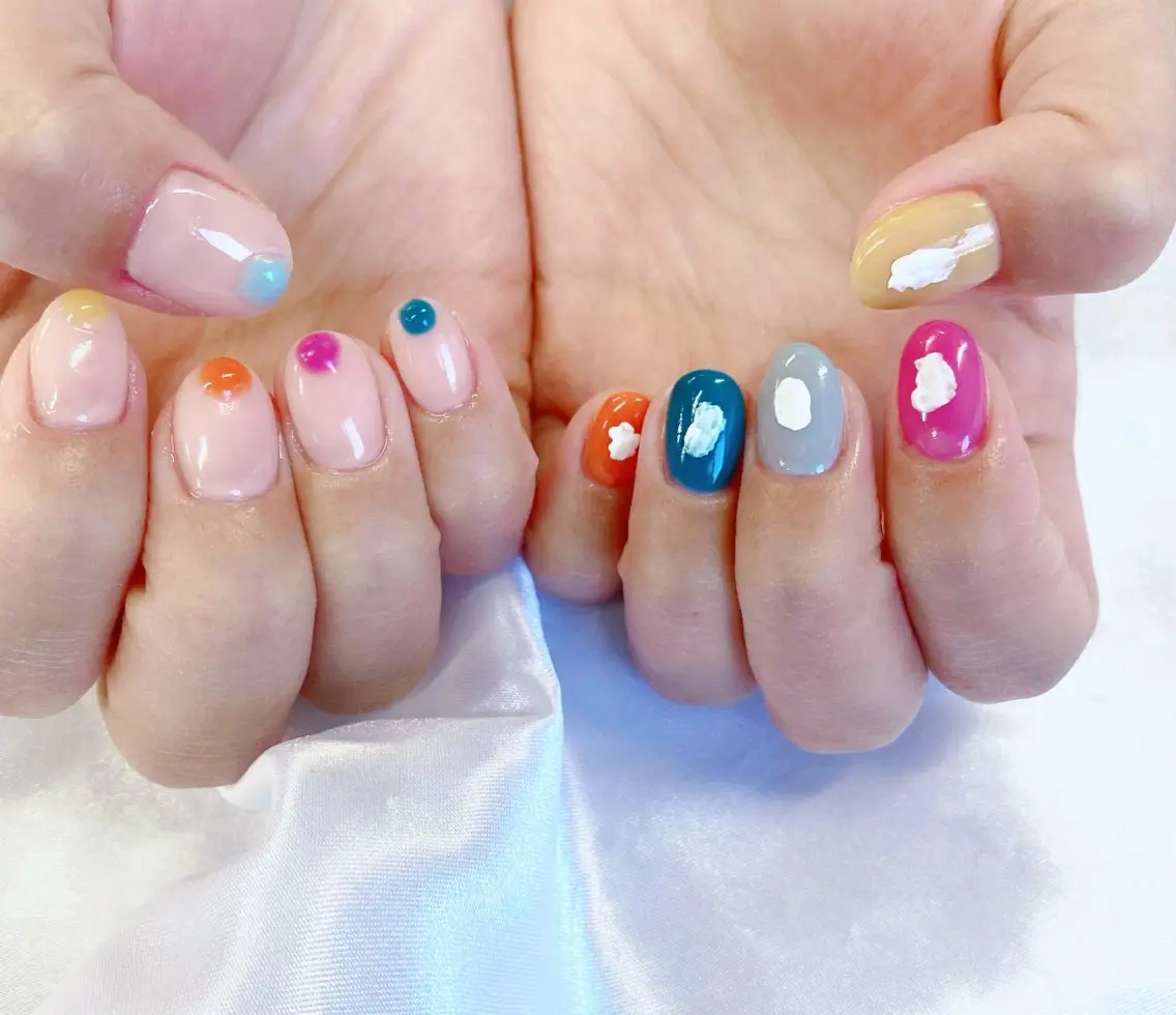 ハンド❤️持ち込み90分⚠︎︎立体パーツ追加料金  ワンホン/韓国/ニュアンス/ミラー/マグネットの写真