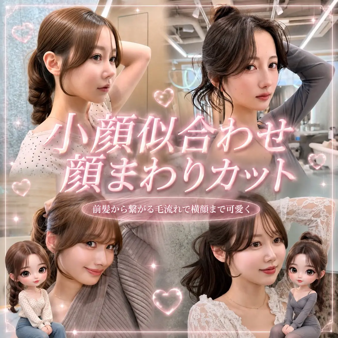 ロング ヘアアレンジ 韓国風ヘア 小顔カット カット ヘアセット 🌻夏の透明感カラー 🩵韓国レイヤー櫻井のヘアスタイル