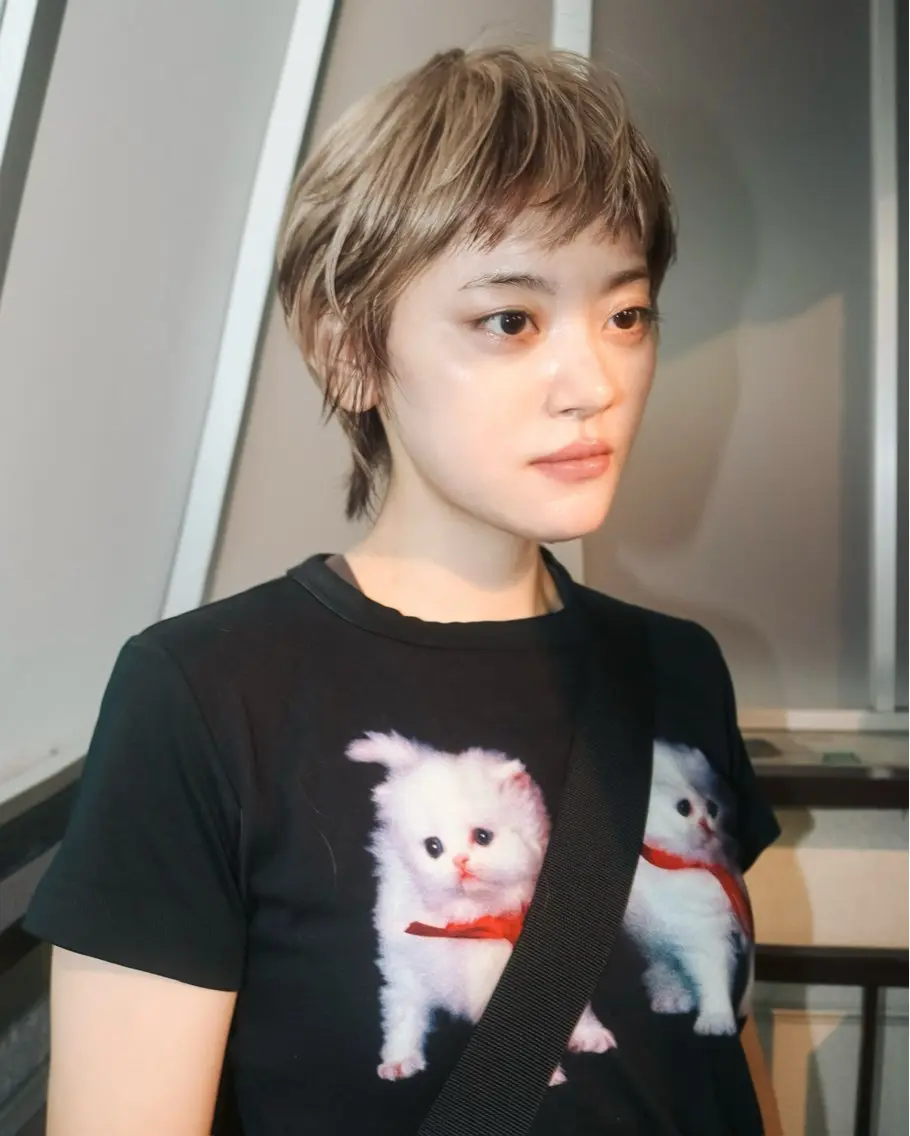 ショート 🐈三毛猫ローライト ・mixカラー🐈のヘアスタイル