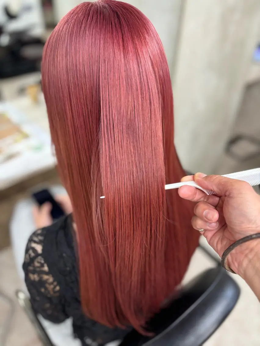 ロング カット ヘアカラー トリートメント 似合わせ×レイヤー× 髪質改善×t.yのヘアスタイル