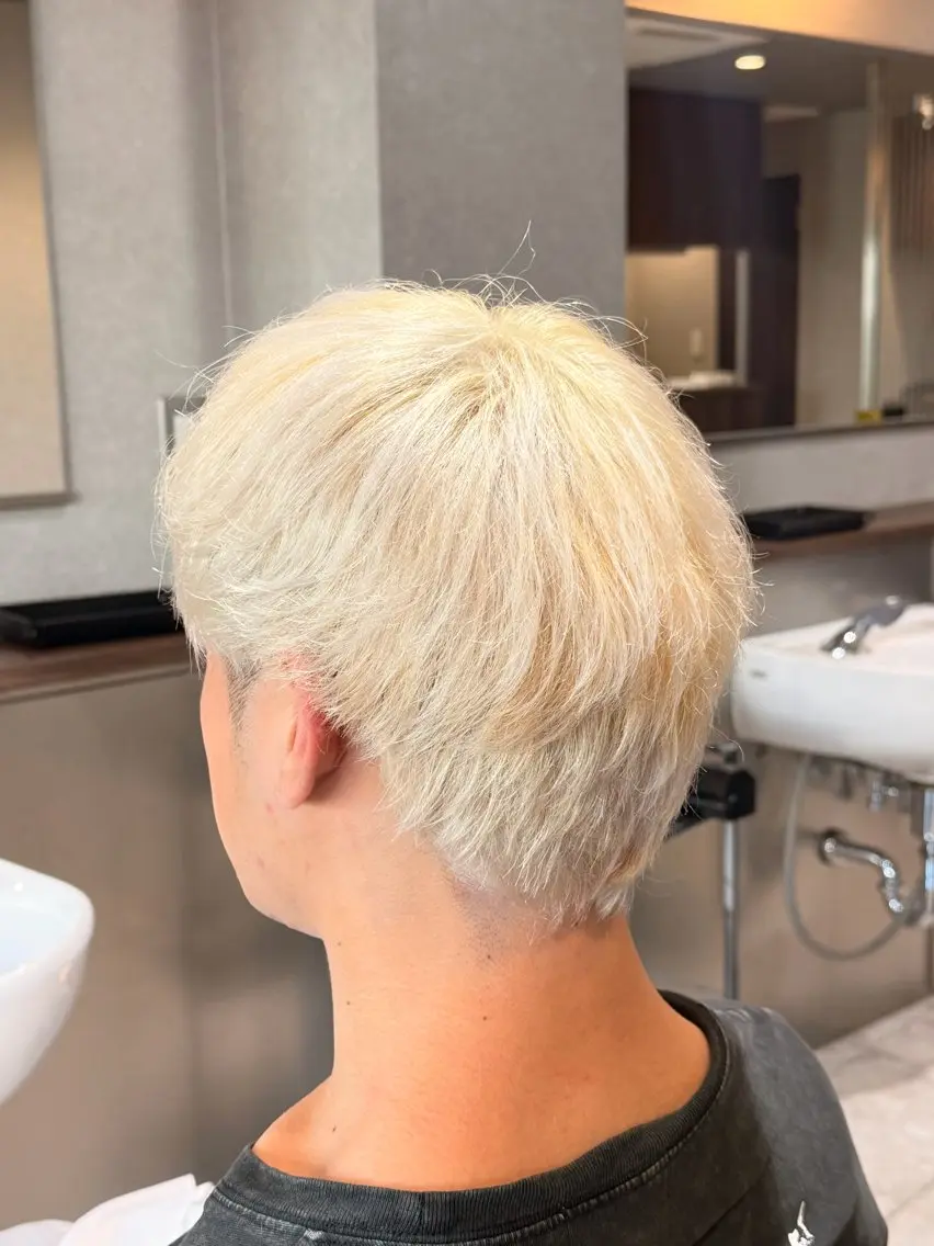 ショート カラー メンズ ヘアカラー きょーすけ 💈barberのヘアスタイル
