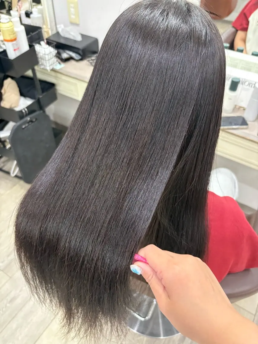 ロング 縮毛矯正 レナ┊︎髪質改善 ┊︎シルクストレートのヘアスタイル