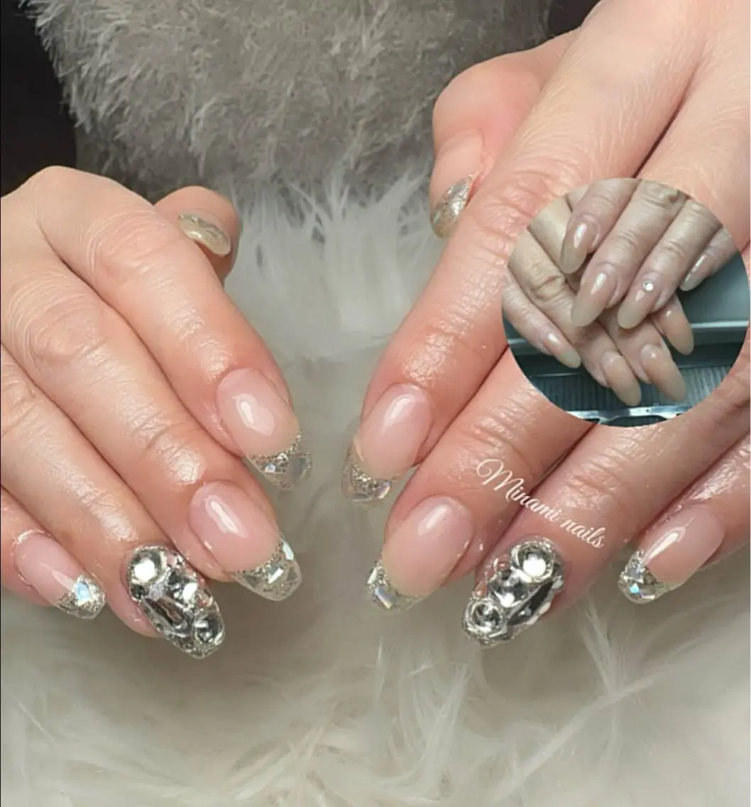 ネイル アートネイル オーロラネイル ガーリー キラキラネイル 韓国ネイル ハンドネイル Minami Nailsのネイルデザイン