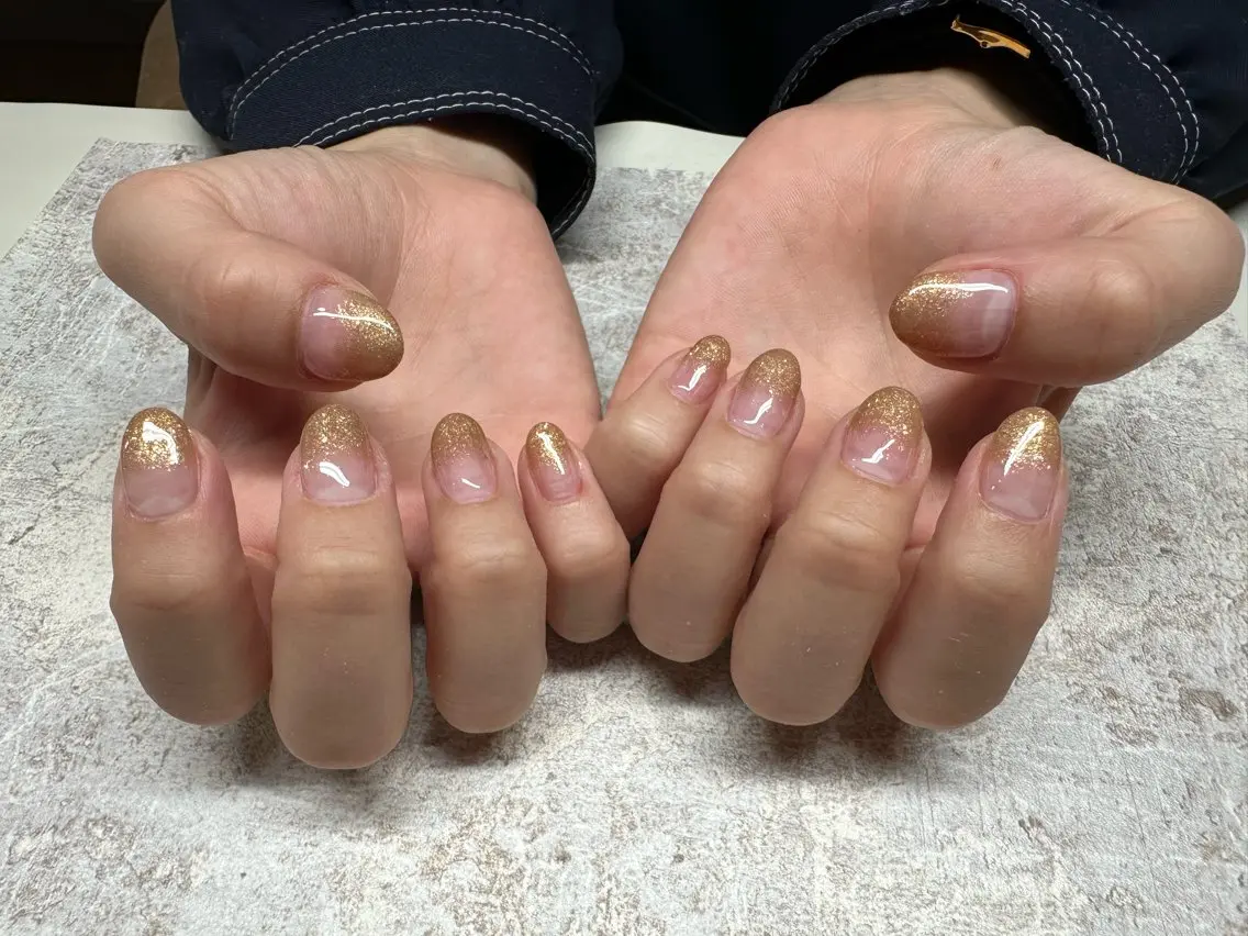 ネイル グラデーション ラメ(グリッター) Mitsui Yのネイルデザイン
