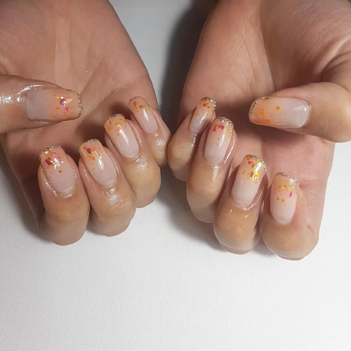 ネイル フレンチネイル グラデーション ホログラムネイル owlnail /持込みデザイン専門のネイルデザイン