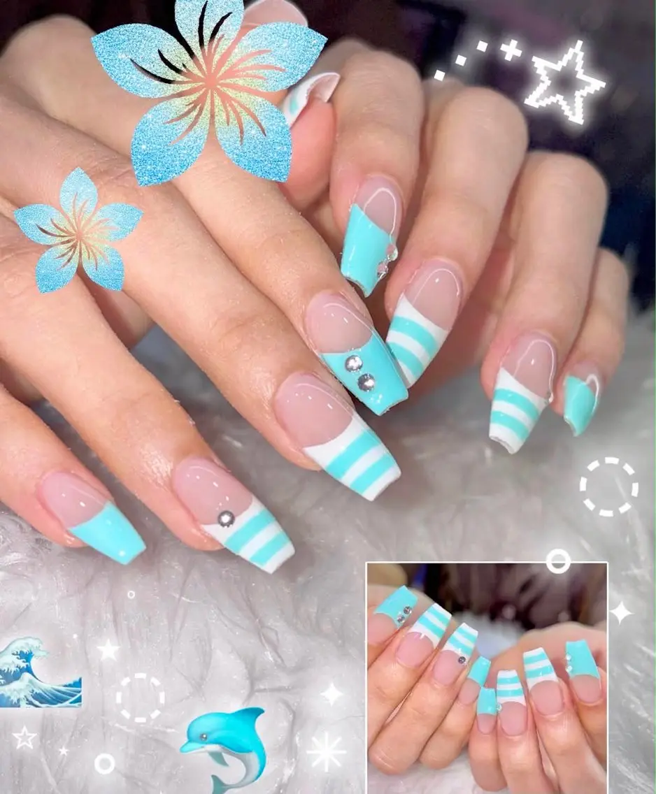 ネイル チークネイル ドット フレンチネイル グラデーション 韓国ネイル ハンドネイル ハンドケア Aria Nail Beautyのネイルデザイン