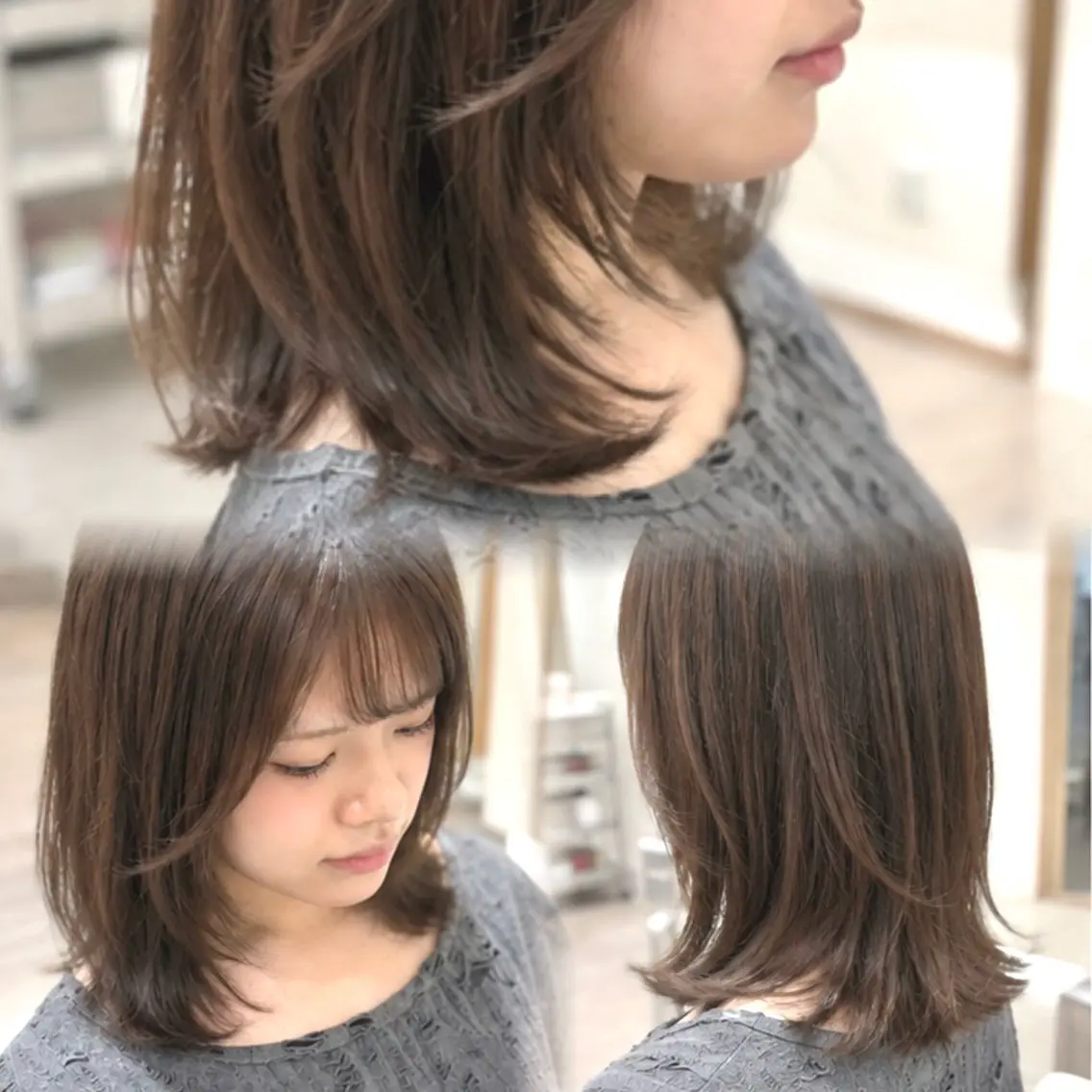 ミディアム カラー カット ヘアカラー トリートメント 🩰Kurumi🩰 レイヤーカットのヘアスタイル