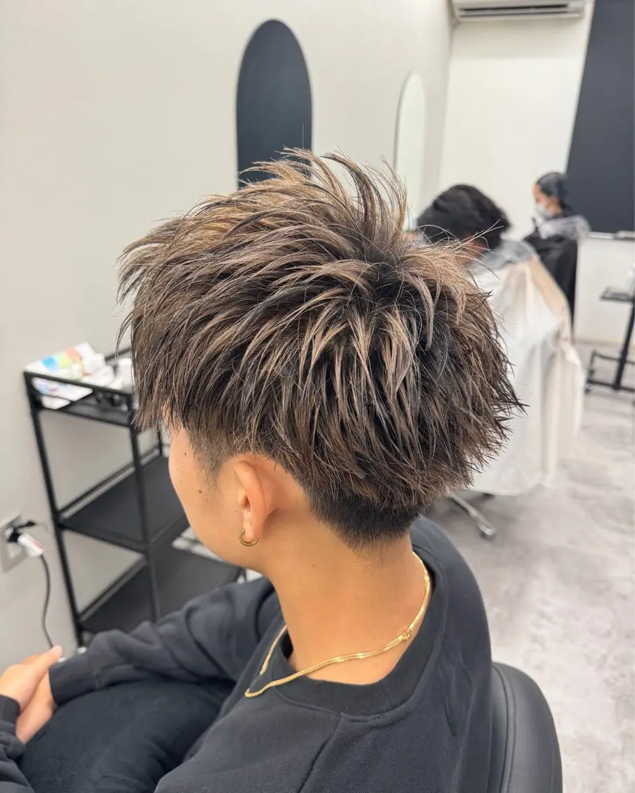 ミディアム カラー メンズ 【メッシュ×パーマ】 ❤️🔥Koukiのヘアスタイル