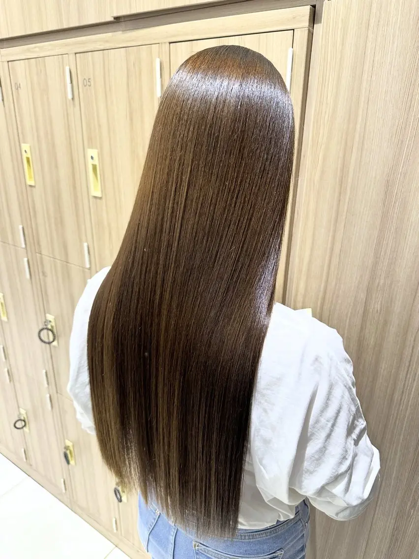 ロング カラー パーマ カット ヘアカラー 縮毛矯正 🌷縮毛矯正🌷 中村百花のヘアスタイル