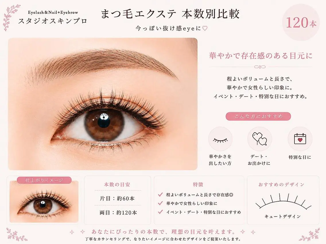 マツエク・マツパ Eyelash 予約受付スキンプロのマツエク・マツパデザイン