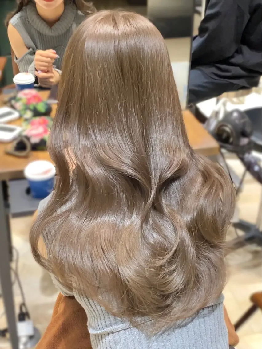ミディアム カラー ヘアアレンジ カット ヘアカラー トリートメント 顔周り&ミディアム 特化/池袋/kokiのヘアスタイル