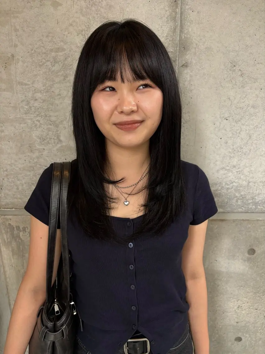 セミロング レイヤーカット カット 🍃YURI 🍃のヘアスタイル