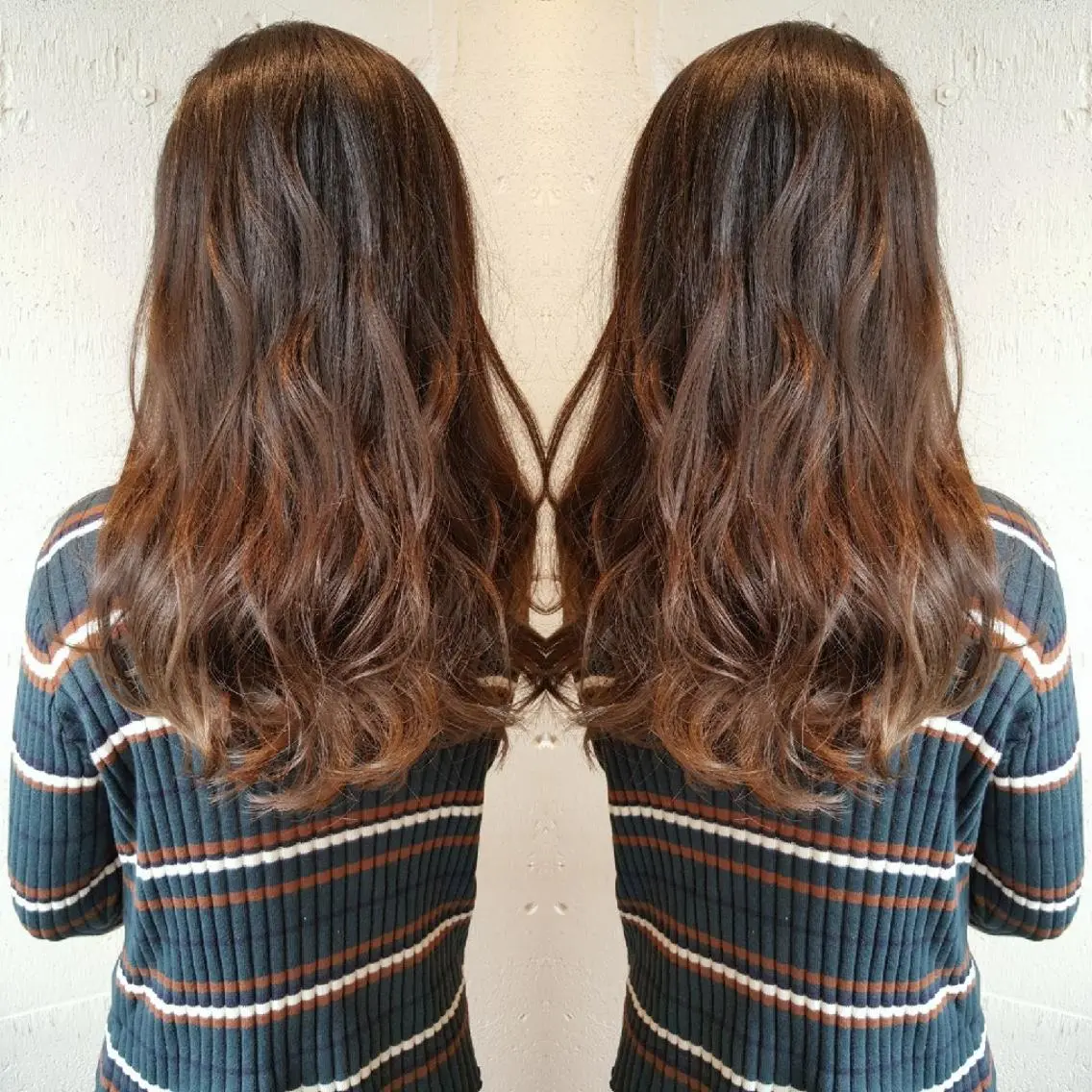ロング アッシュ あらき ちさとのヘアスタイル