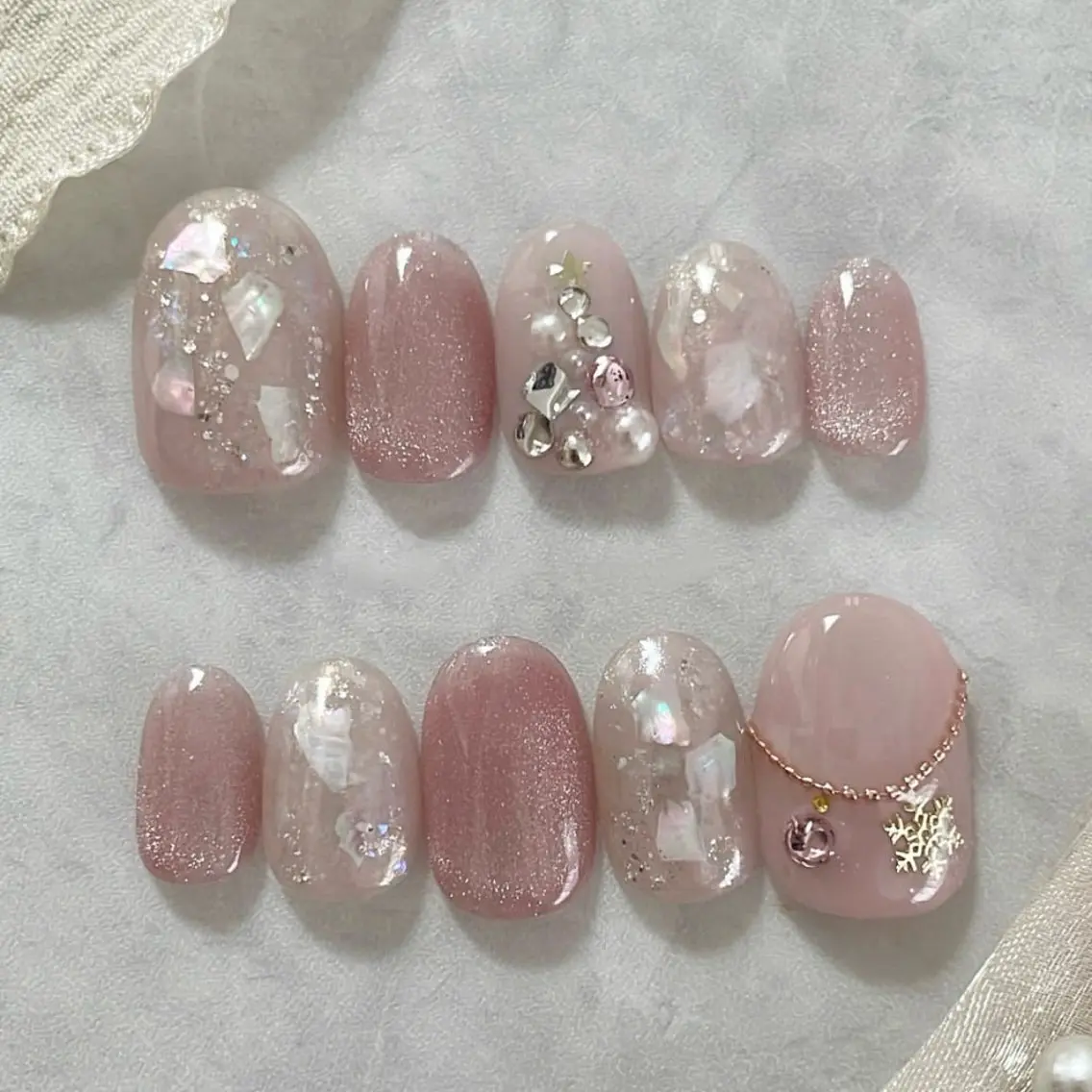 ネイル ハンドネイル ハンドケア あや✨🌸長さだし カワイイ系ピンク専門のネイルデザイン
