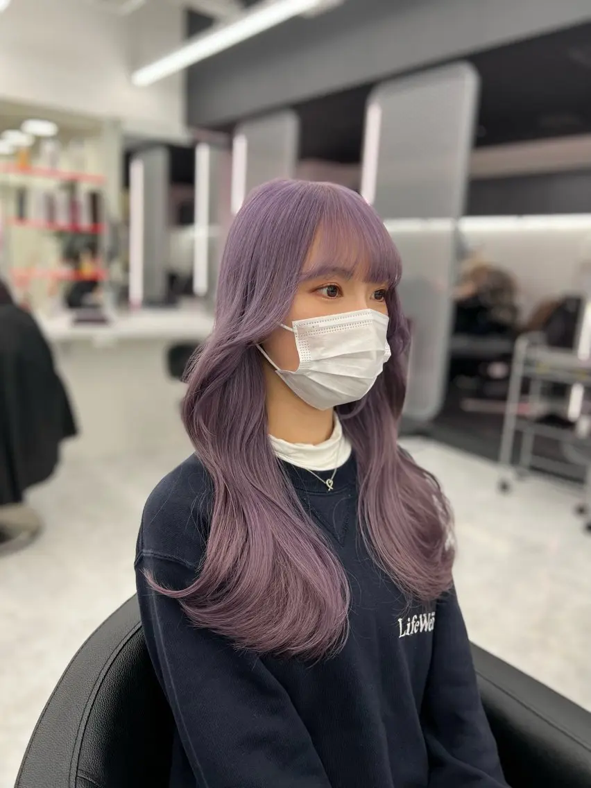 ロング カラー ヘアアレンジ 💍透明感×韓流ハイ トーン💍RYUTAのヘアスタイル
