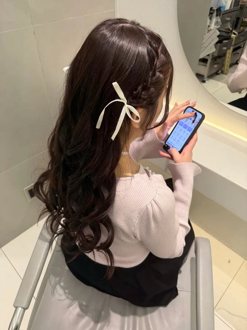 ヘアアレンジ 結婚式・ブライダル ヘアセット ヘアセット🎀耳つぼ 👂💎MONAMIのヘアスタイル
