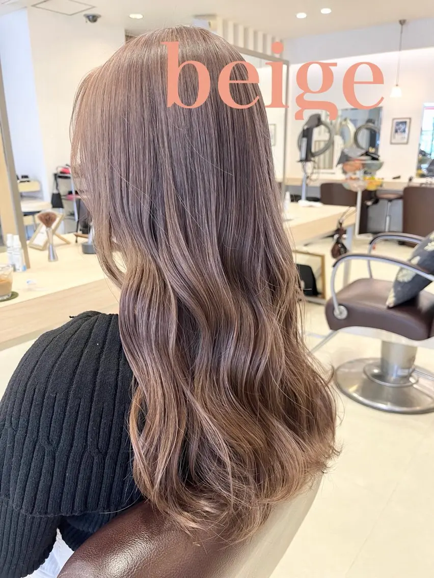 ミディアム カラー ベージュカラー 透明感カラー カット ヘアカラー トリートメント カラー∫カット∫ 髪質改善🤍MIKUのヘアスタイル