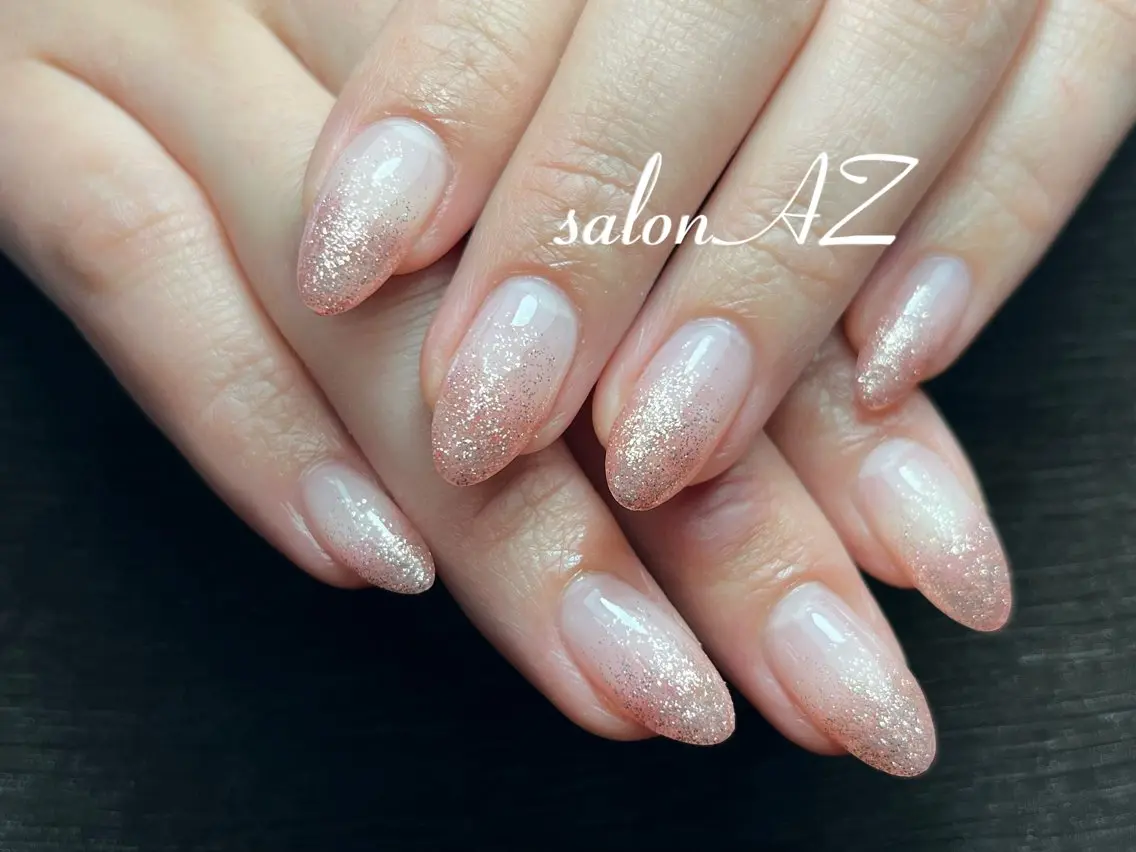 ネイル 長さ出し フットネイル フレンチネイル ジェルネイル マグネットネイル salon AZのネイルデザイン