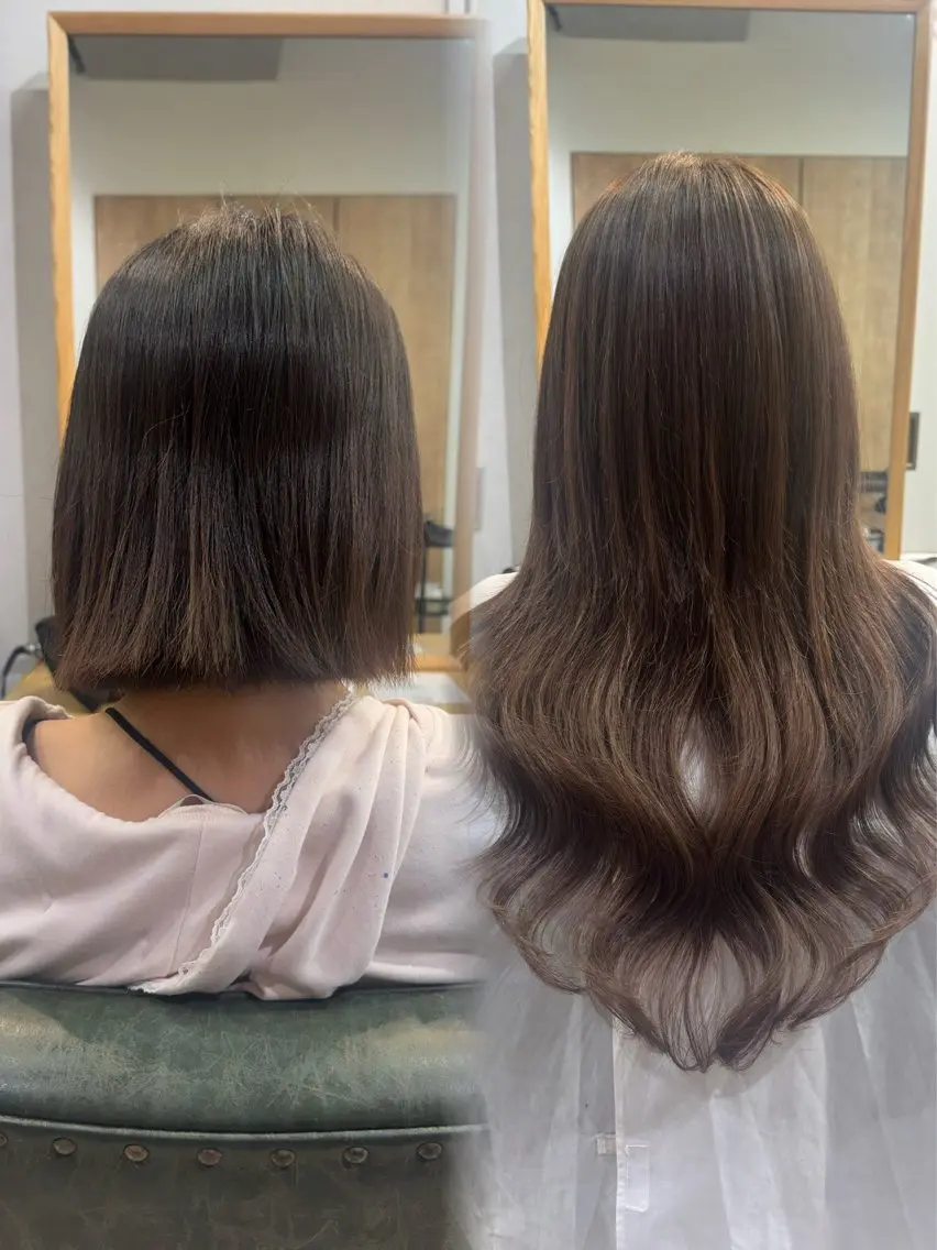 ロング カラー ヘアアレンジ シールエクステ ボブ エクステ カット ヘアカラー エクステ ヘアセット 髪質改善縮毛矯正/ エクステ/ひふみ🌛のヘアスタイル