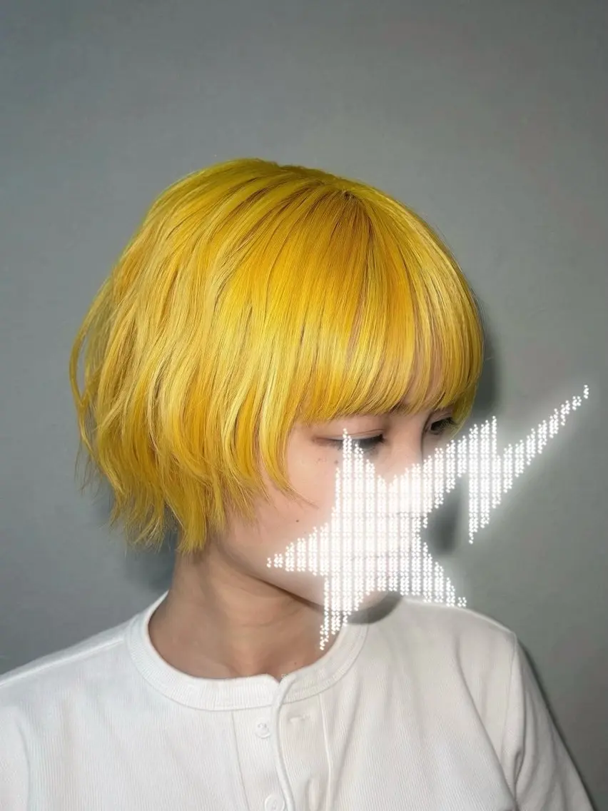 ショート ヘアカラー トリートメント 透明感ブリーチなし Wカラー / 田村のヘアスタイル