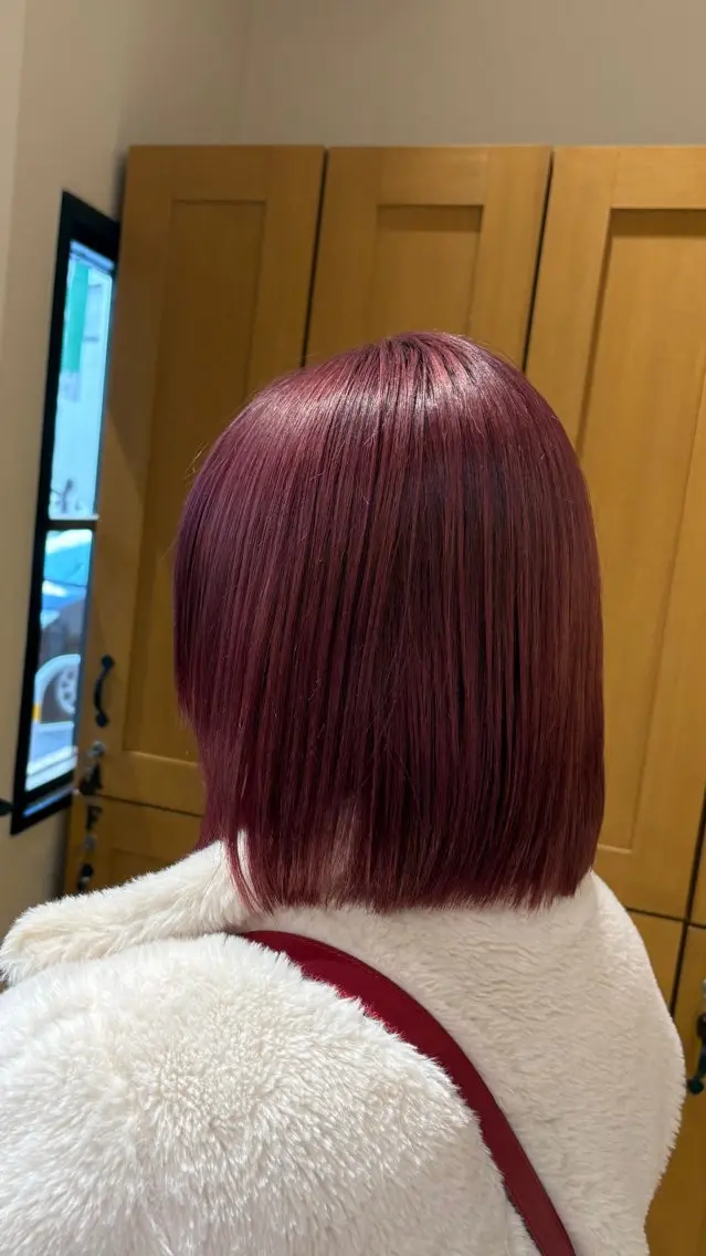 ショート カラー レッドカラー ヘアカラー Adatto北千住 コウセイのヘアスタイル