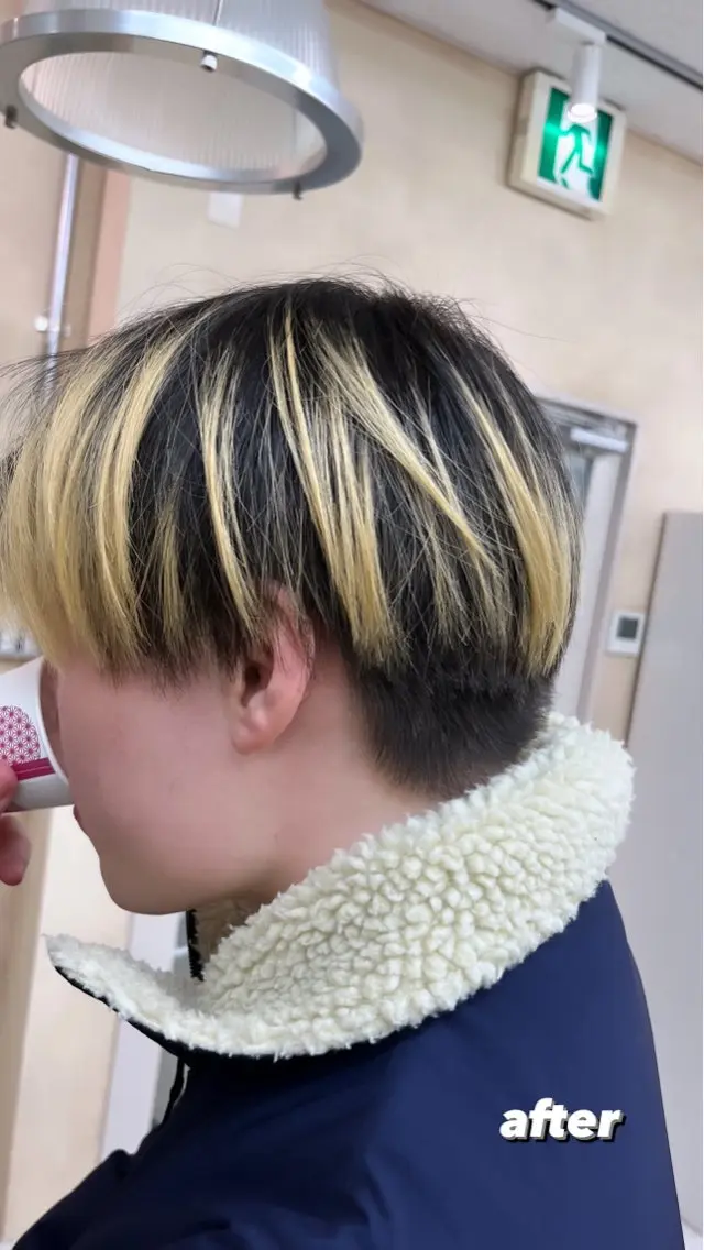 ショート メンズ マッシュ ハイトーン/メンズ パーマ👾ますのヘアスタイル