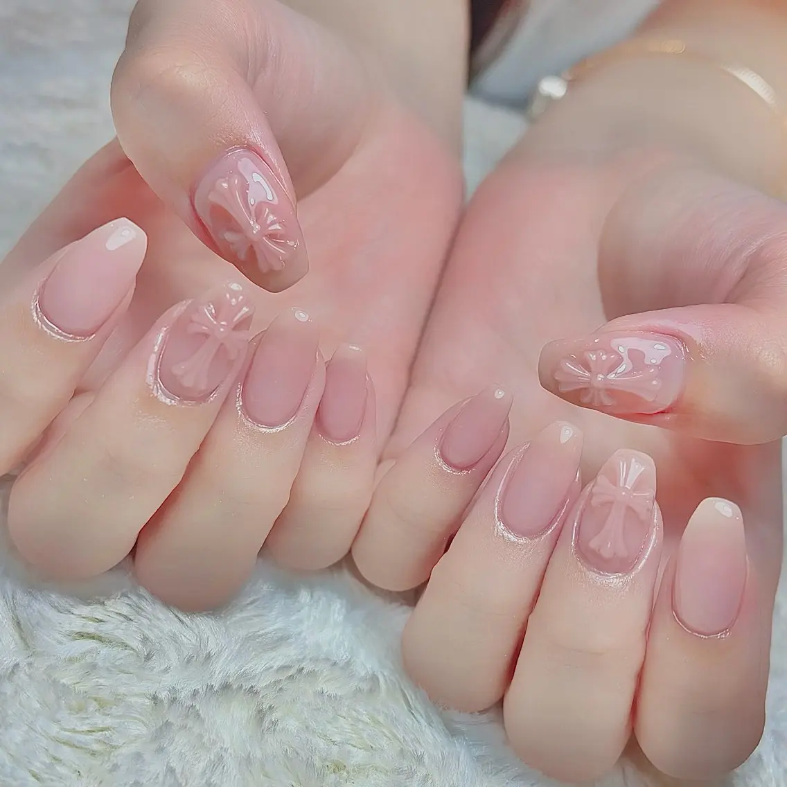 ネイル クリアネイル ラメ(グリッター) マグネットネイル ハンドネイル Naruse Momoのネイルデザイン