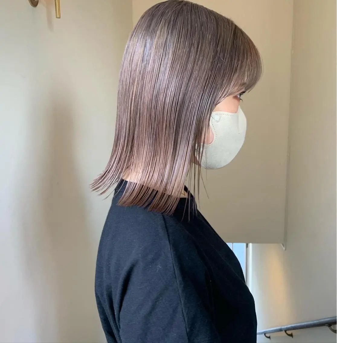 セミロング カラー カット ヘアカラー トリートメント 本間 結衣のヘアスタイル