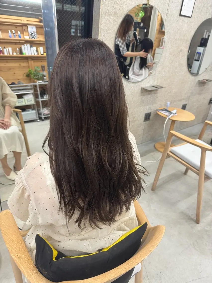 ⭐️練習モデル⭐️🧸ベージュ・ブラウン系カラー(明るさ調節)/トリートメント🫧の写真