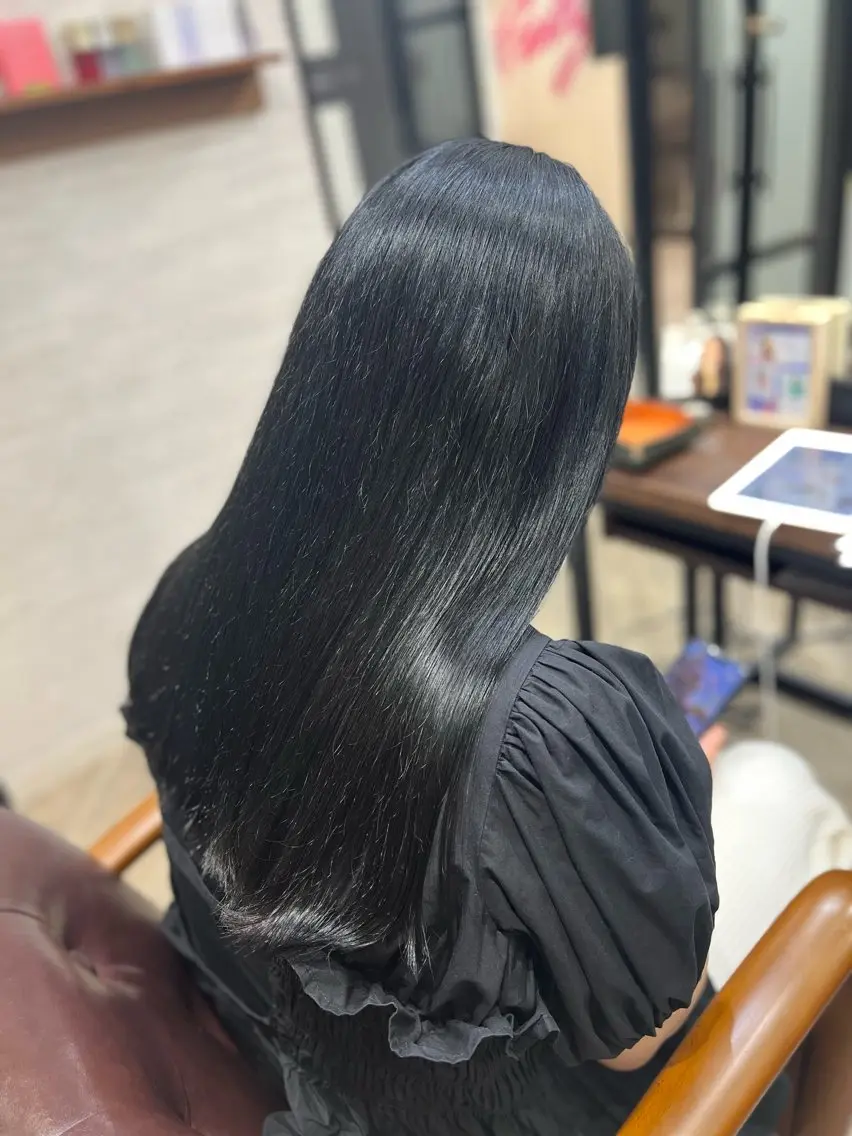 ロング カラー グレージュ オリーブグレージュ オリーブグレー カット ヘアカラー トリートメント 🫧ぷる艶カラー🫧 Yuubi🦩のヘアスタイル