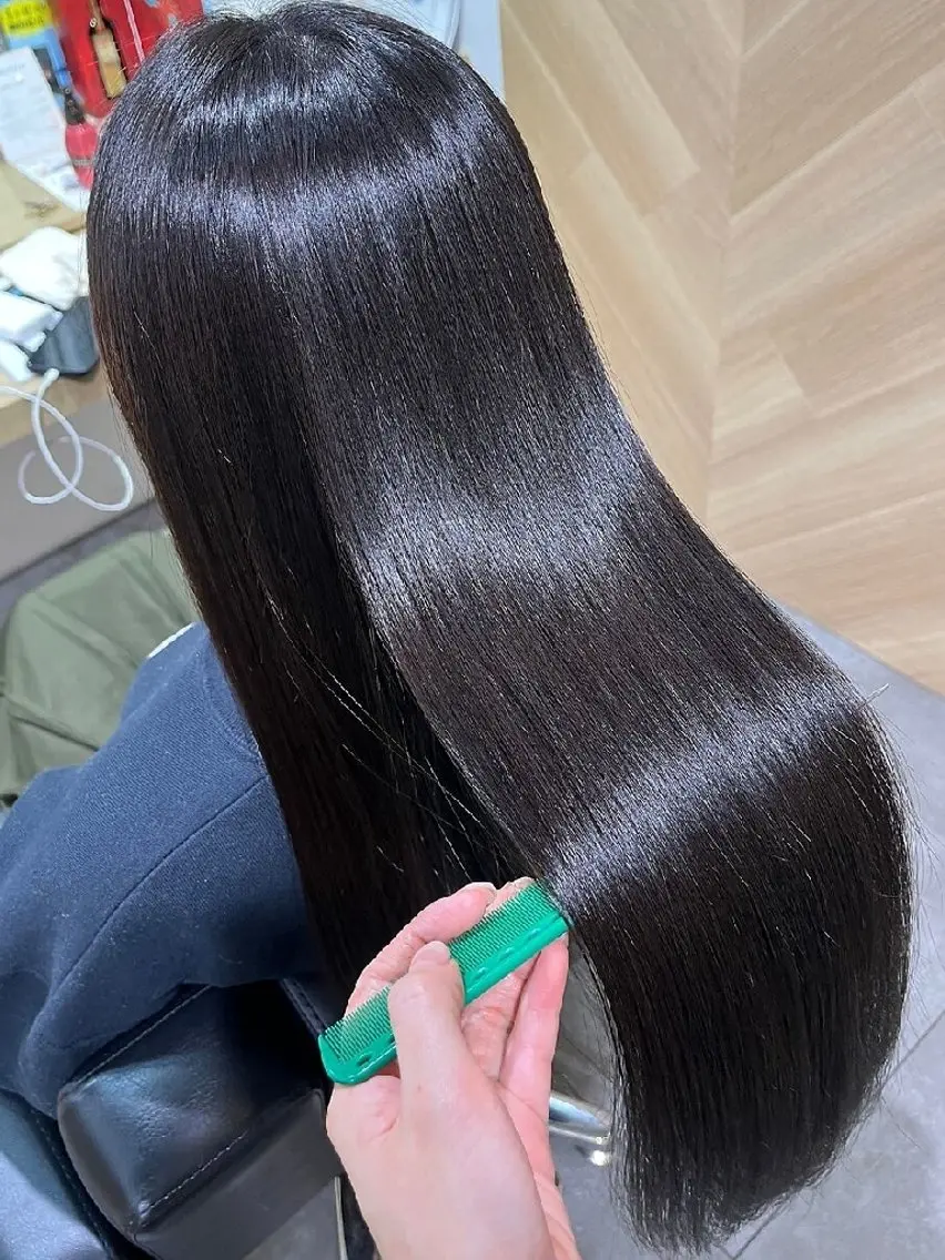 セミロング 髪質改善 縮毛矯正 縮毛矯正 縮毛矯正/マツエク/ 藤枝/🎀みゆ💖のヘアスタイル