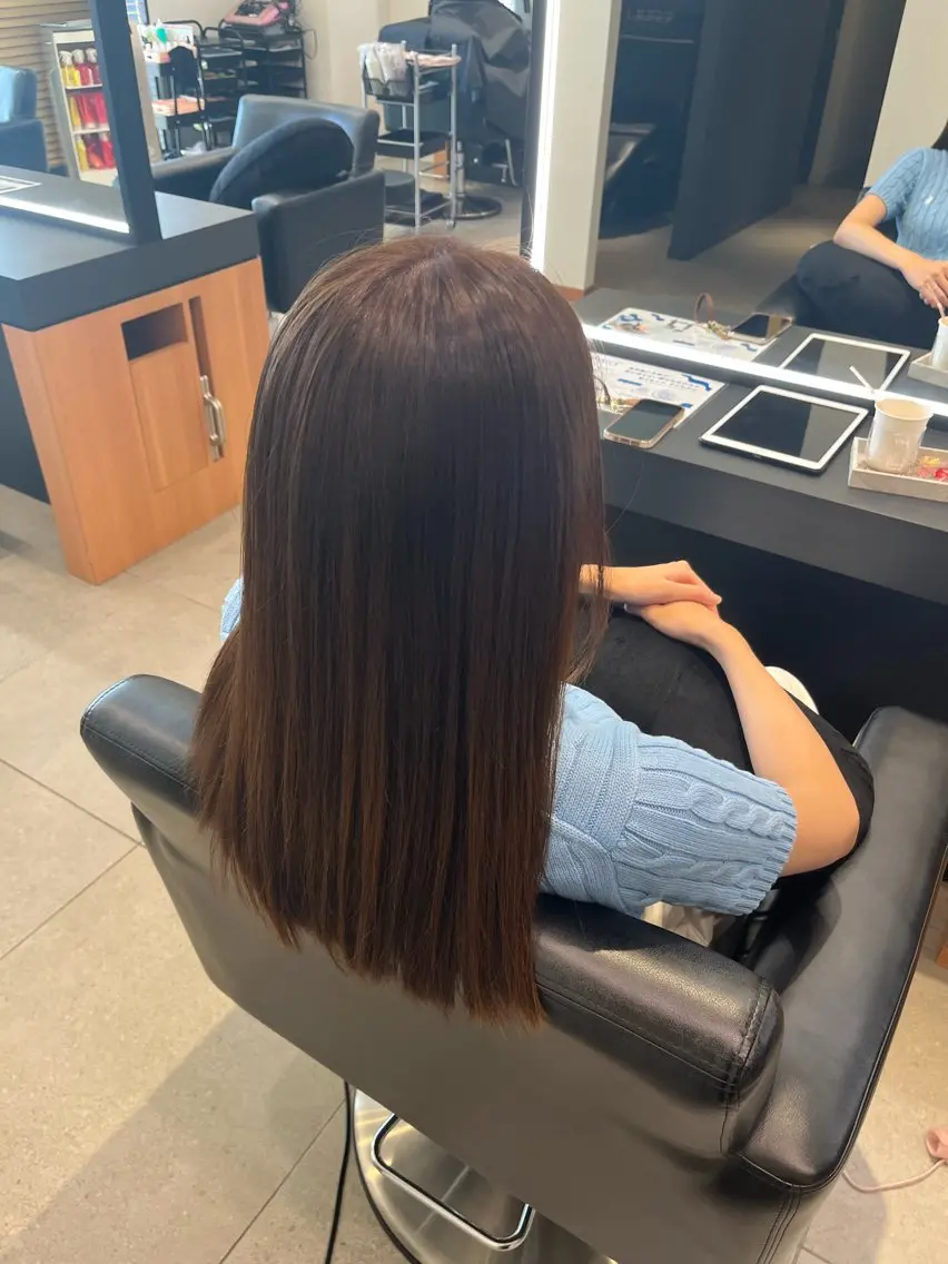 セミロング カラー ブラウンカラー ERII /伏見 カットモデル募集中!のヘアスタイル