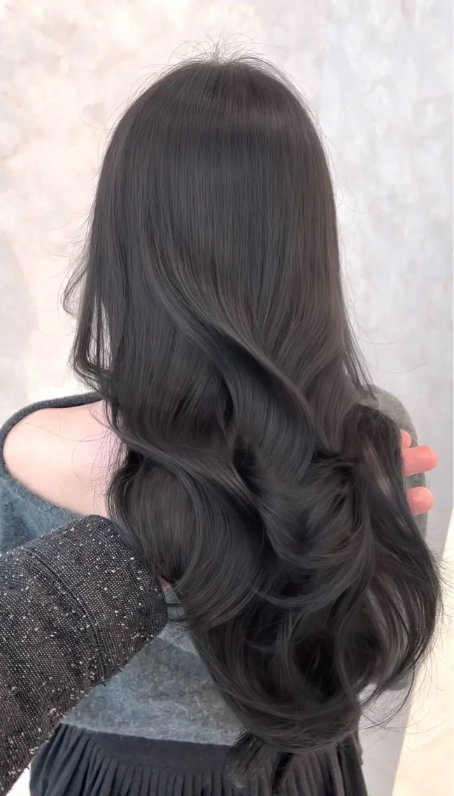 ロング 髪質改善 トリートメント トリートメント 透明感カラー/髪質 改善トリ/水野朝晴のヘアスタイル