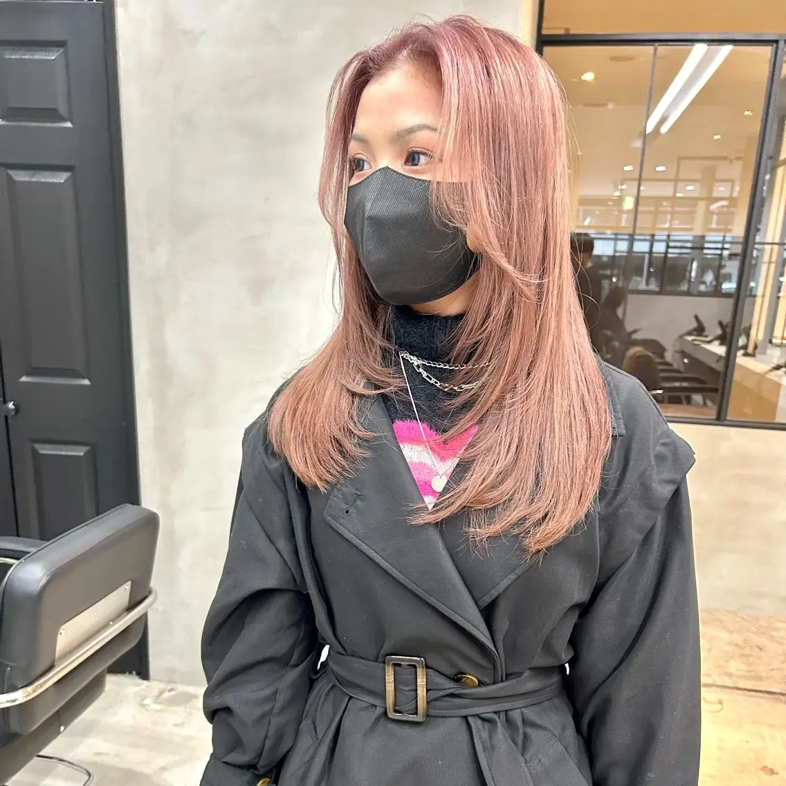 ミディアム カラー カット ヘアカラー トリートメント 一ノ瀬 暁のヘアスタイル