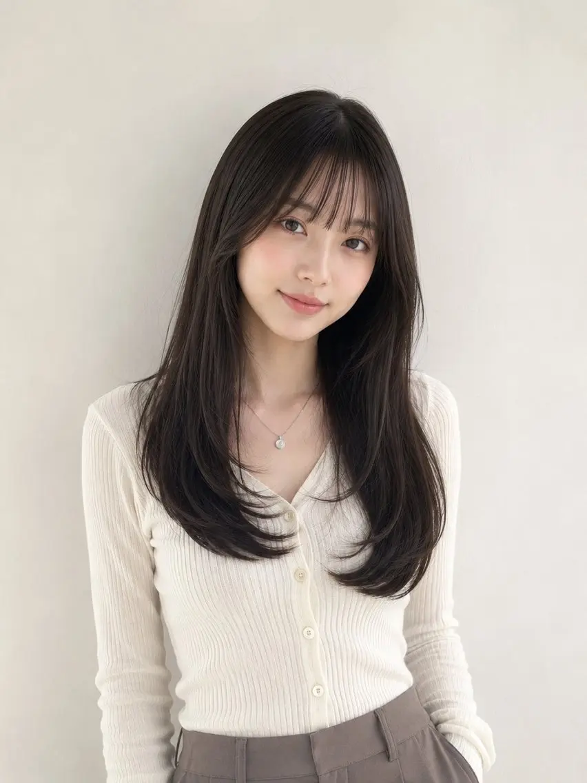ロング カット ヘアカラー トリートメント モテ🤍トレンドヘア /新宿/ワカナのヘアスタイル